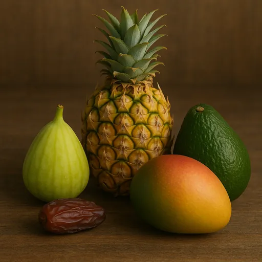 Dates, Figs, Pineapples, Avocados, Guavas, Mangoes & Mangosteens